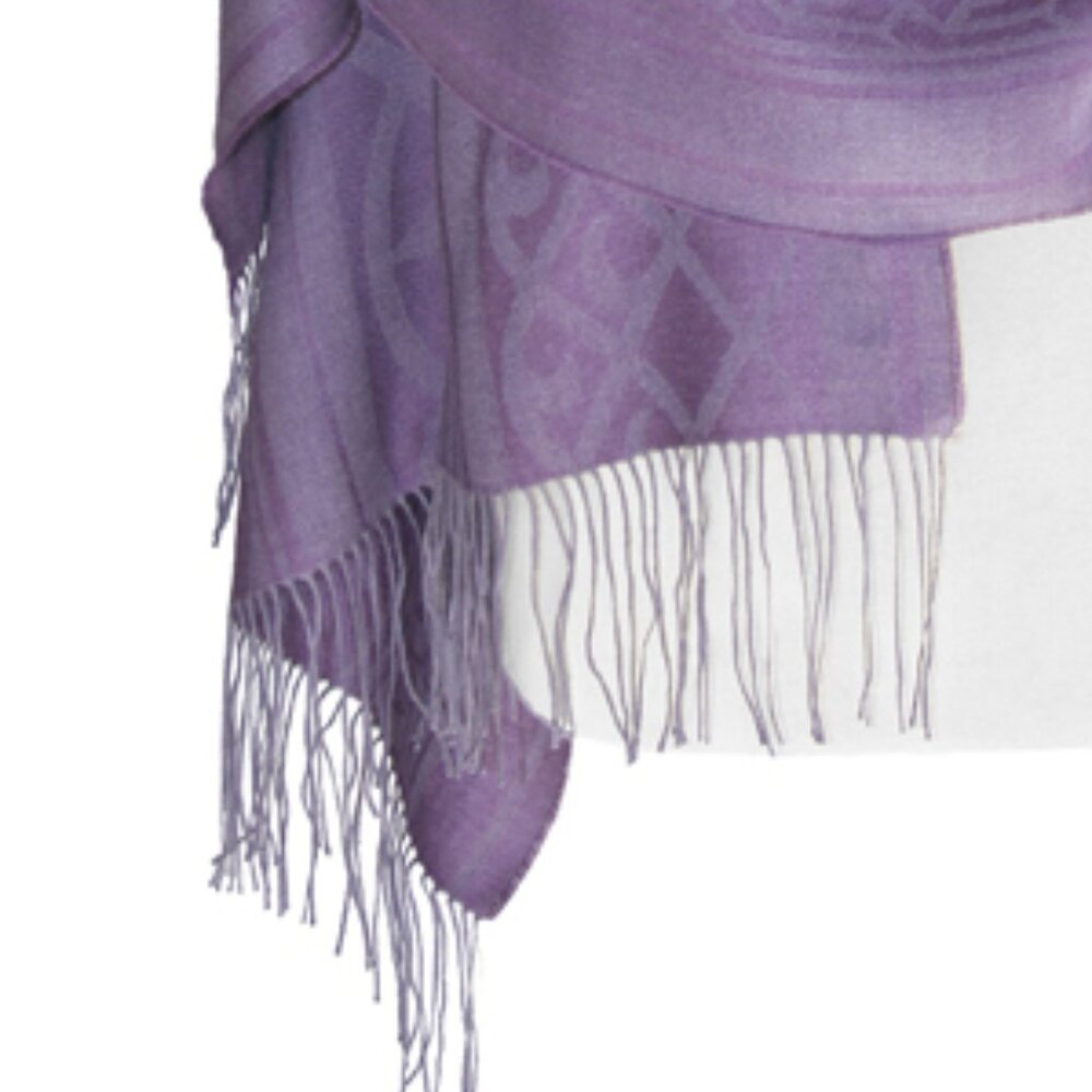Twisted Rib Patterns Shawl. Made in Peru - Picture 5 of 5